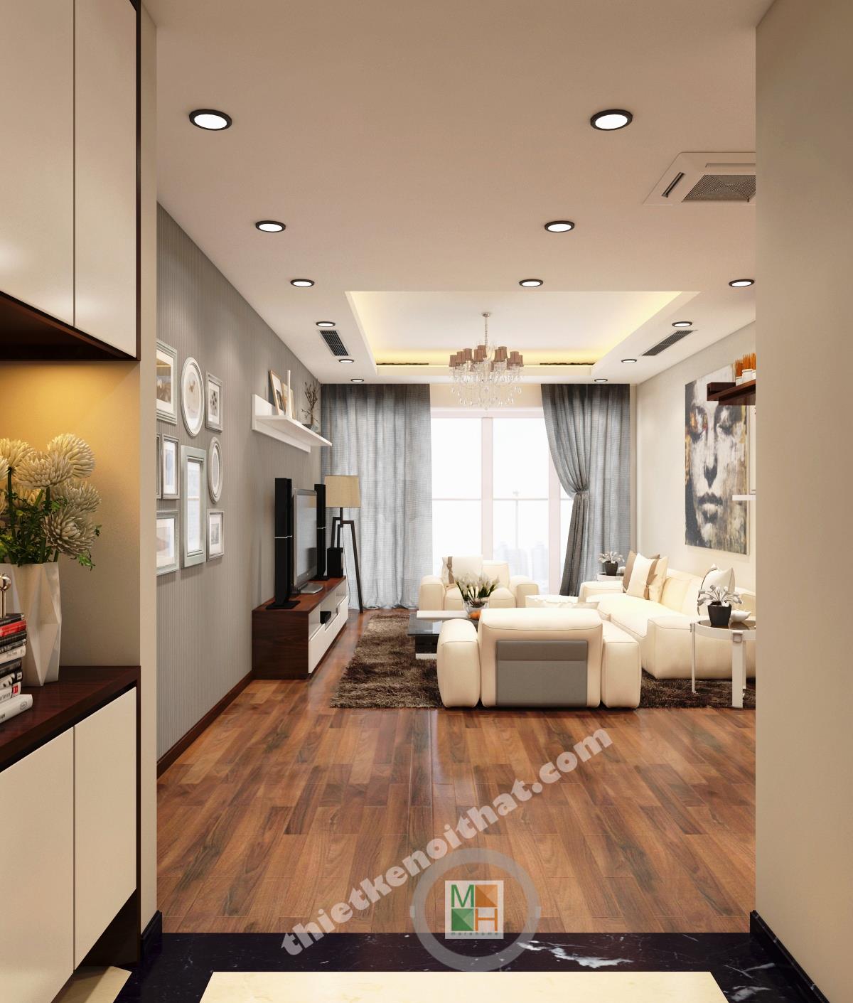 Thi công căn hộ hiện đại nhà anh Thắng tại Mandarin Garden Hòa Phát